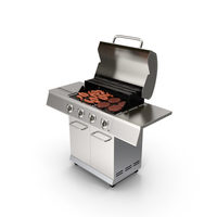 Gas Grill with Sausages PNG & PSD Images