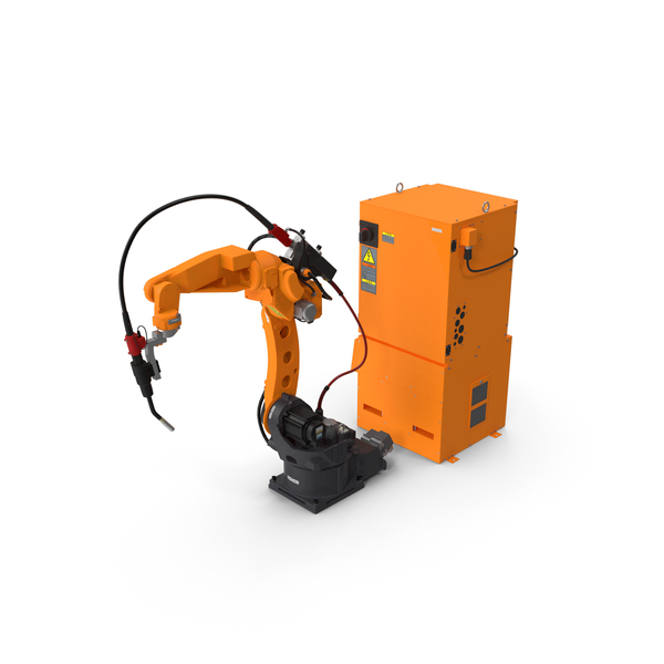 Generic Welding Robot with Power Supply PNG & PSD Images