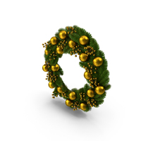 Gold Christmas Wreath PNG & PSD Images