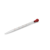 Glass Experiment Medical Pipette With Red Rubber Cap PNG & PSD Images