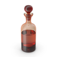 Glass Orange Decanter with Whiskey PNG & PSD Images