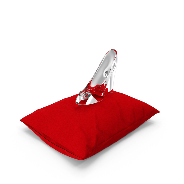 Glass Slipper on Velvet Pillow PNG & PSD Images