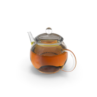Glass Teapot with Tea PNG & PSD Images