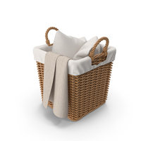 Basket With Pillows PNG & PSD Images