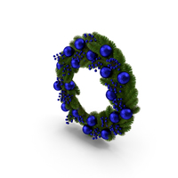 Blue Christmas Wreath PNG & PSD Images