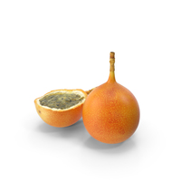Granadilla Whole and Slice Fruit PNG & PSD Images