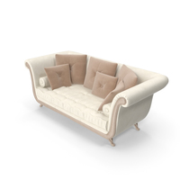 Klimt Neoclassic Leather Sofa PNG & PSD Images