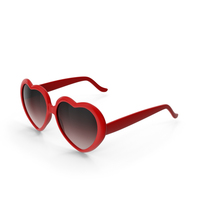 Heart Shaped Sunglasses Red PNG & PSD Images
