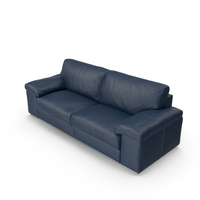 Modern Blue Leather Sofa PNG & PSD Images
