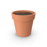 Plant Pot With Soil PNG & PSD Images