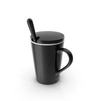 Cup with Lid and Spoon PNG & PSD Images