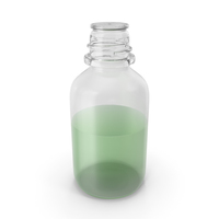 Laboratory Bottle Small With Methanol PNG & PSD Images