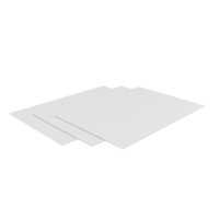3 White Printed Sheets PNG & PSD Images