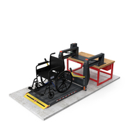 Hydraulic Lift with Wheelchair PNG & PSD Images
