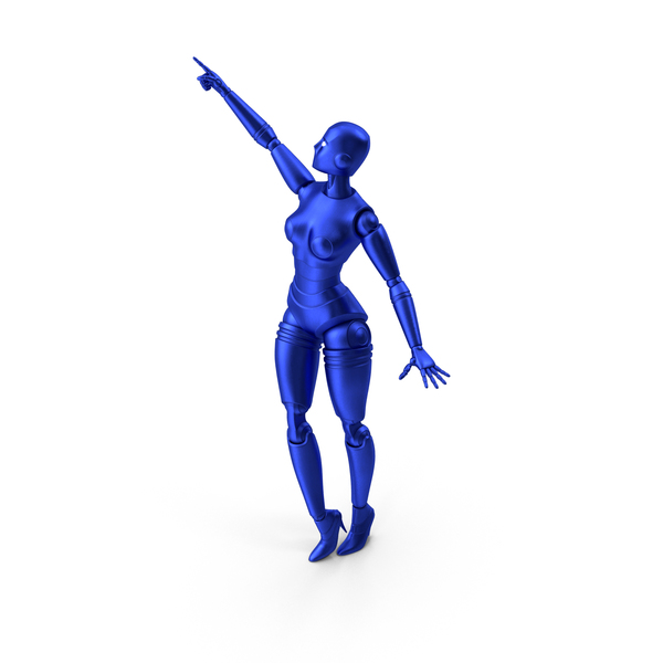 Blue Robot Woman PNG & PSD Images