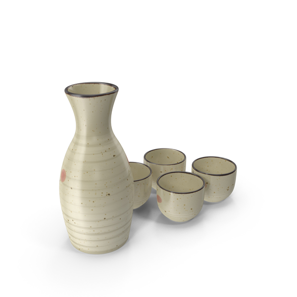 Japanese Sake Service Set PNG & PSD Images