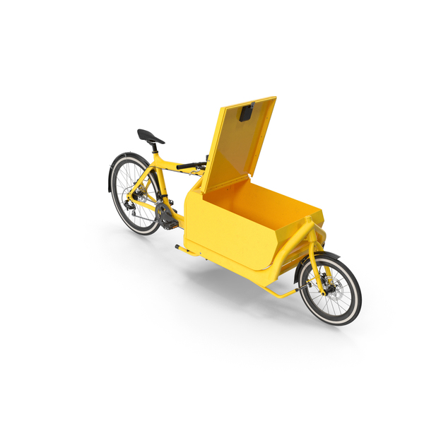 Cargo Bike with Metal Box Open Hatch PNG & PSD Images