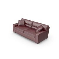 Panther Brown Leather Sofa PNG & PSD Images
