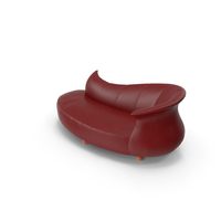 Amphora Couch Red Leather PNG & PSD Images
