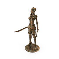 Woman Steampunk Statue PNG & PSD Images