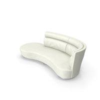 Cocoon White Leather Sofa PNG & PSD Images