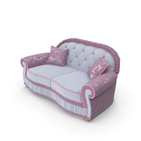 Classic Royal Sofa And Two Pillows PNG & PSD Images