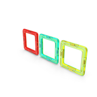 Magnetic Designer Colored Four Squares PNG & PSD Images