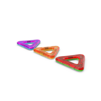 Magnetic Designer Colored Triangles PNG & PSD Images