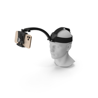 Mannequin Head with Smartphone Holder PNG & PSD Images