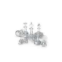 Chess Pieces Glass PNG & PSD Images