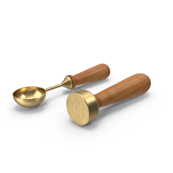 Brass Stamp And Spoon For Sealing Wax PNG & PSD Images