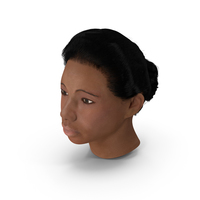 African American Female Head Fur PNG & PSD Images