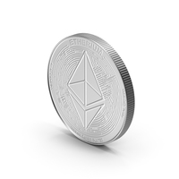 Ethereum ETH Coin Silver PNG & PSD Images