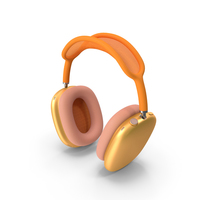 Headphones Orange PNG & PSD Images