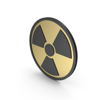 Radiation Sign Gold Black PNG & PSD Images