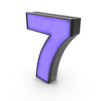 Luminous Number 7 PNG & PSD Images