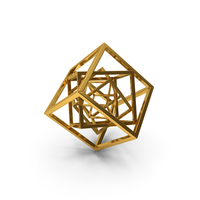 Cube in Cube Gold PNG & PSD Images
