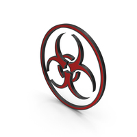 Biohazard Sign Red Black Bordered PNG & PSD Images