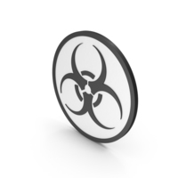 Biohazard Sign White Black PNG & PSD Images