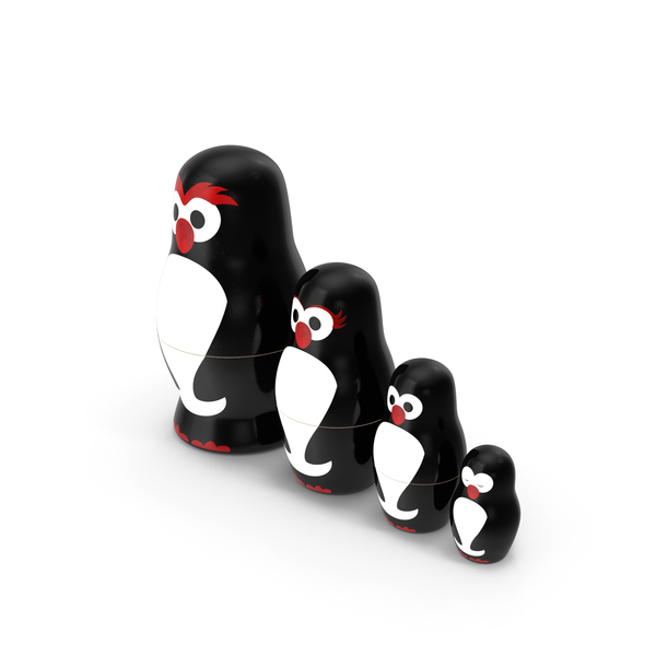 Matryoshka Penguin Set PNG & PSD Images
