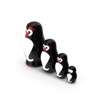 Matryoshka Penguin Set PNG & PSD Images