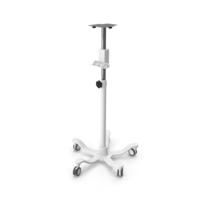 Medical Rolling Stand with Adjustable Height PNG & PSD Images
