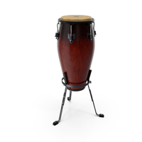 Meinl Marathon conga与篮子站立了深色PNG和PSD图像