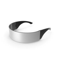 Metallic Silver Futuristic Soldier Glasses PNG & PSD Images