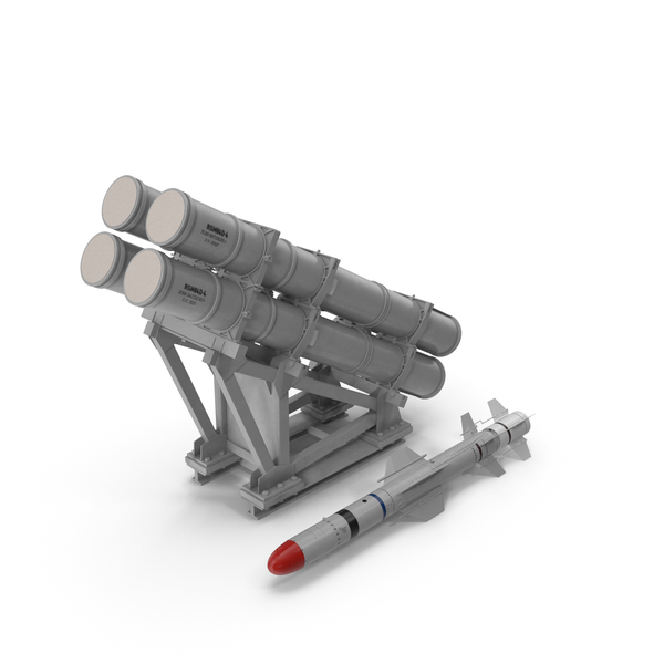 MK 141 Launching System RGM With Harpoon Anti Ship Missile PNG & PSD Images