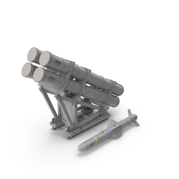 MK 141 Missile Launching System With AGM 84 Harpoon Missile PNG & PSD Images