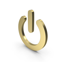 Power Icon Gold PNG & PSD Images