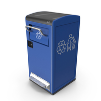 Modern Solar Recycling Bin PNG & PSD Images