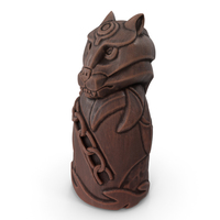Fenrir Norse Wolf Statuette PNG & PSD Images