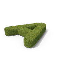 Grass Capital Letter A Top View PNG & PSD Images
